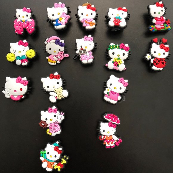 Hello Kitty 25 Piece Shoe Charms Variety Bag 1" Charms - Picture 3 of 5